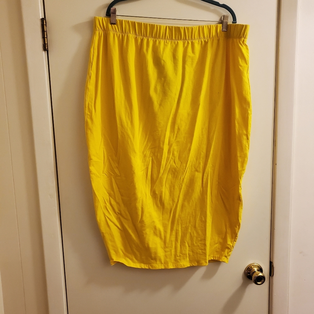 Rebdolls Yellow Midi Skirt